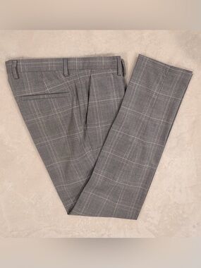 Zara Men's Gray Plaid Dress Pants Size 31